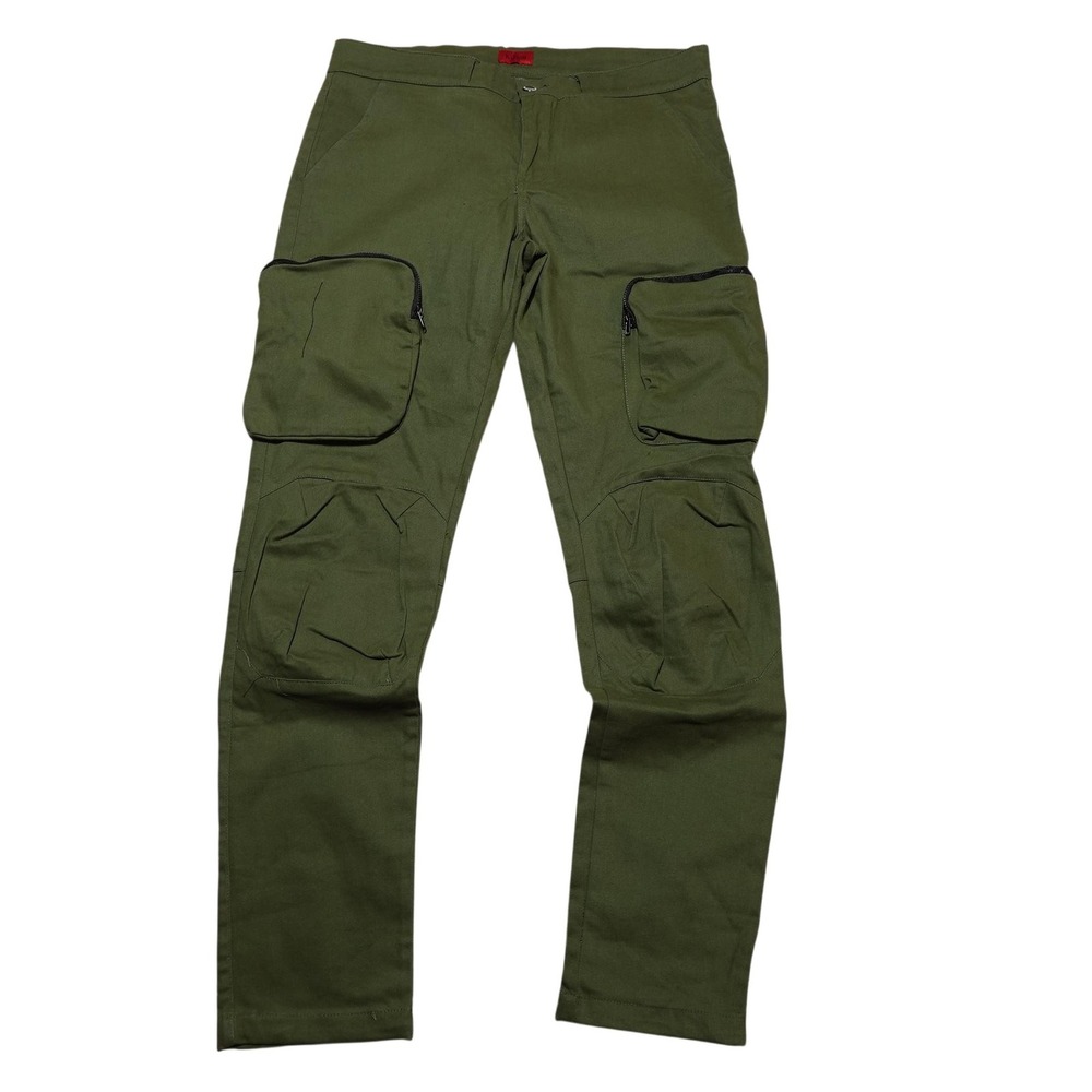 Killion Cargo Pants Mens 35x31 Green Slim Fit Stretch Workwear Pockets Casual